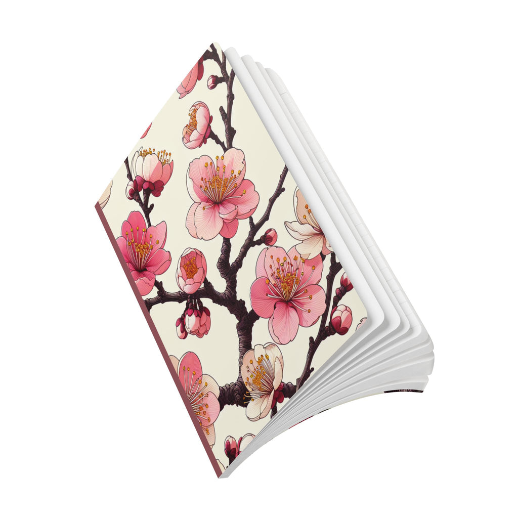 Japanese Cherry Blossom Print | Lined, Soft Cover Notebook