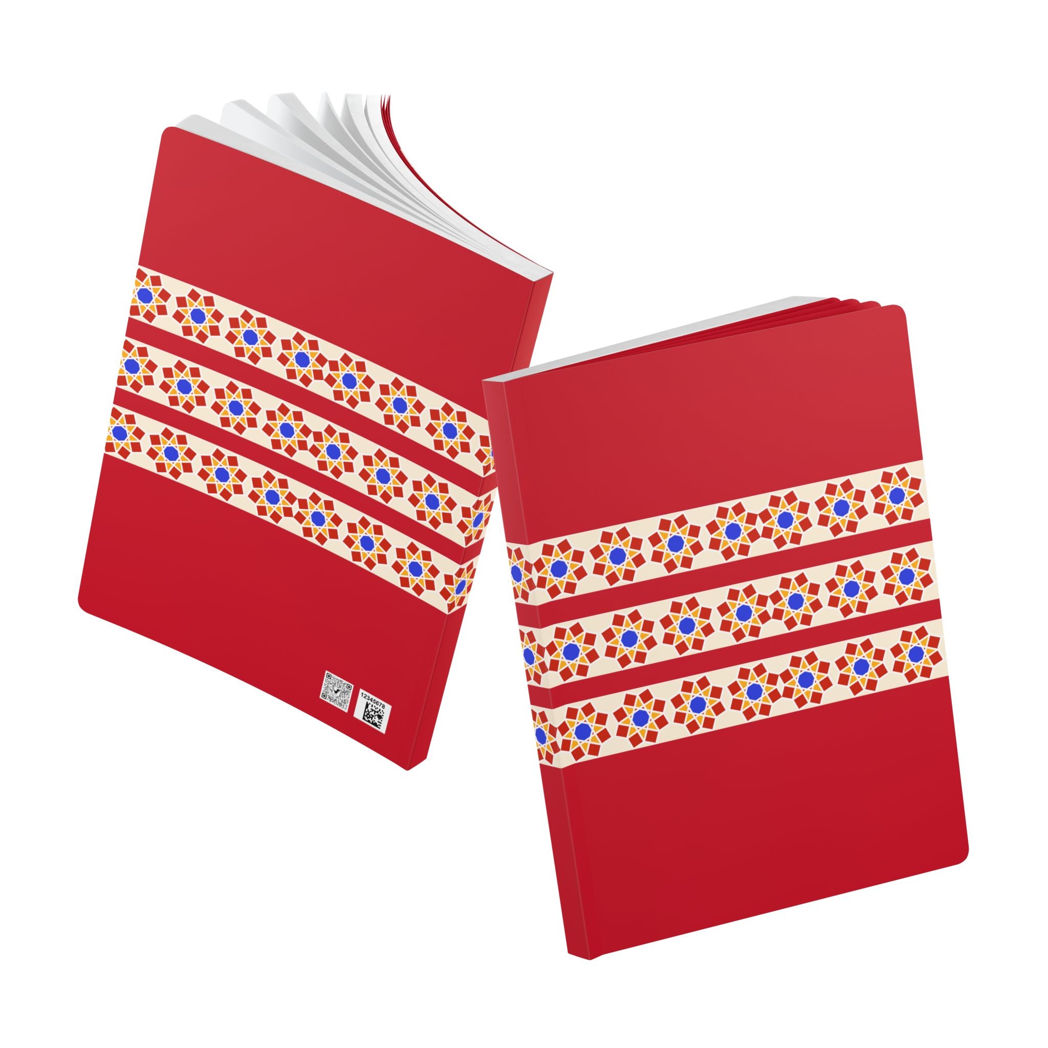 Geometric Pattern Print | Lined, Soft Cover Notebook