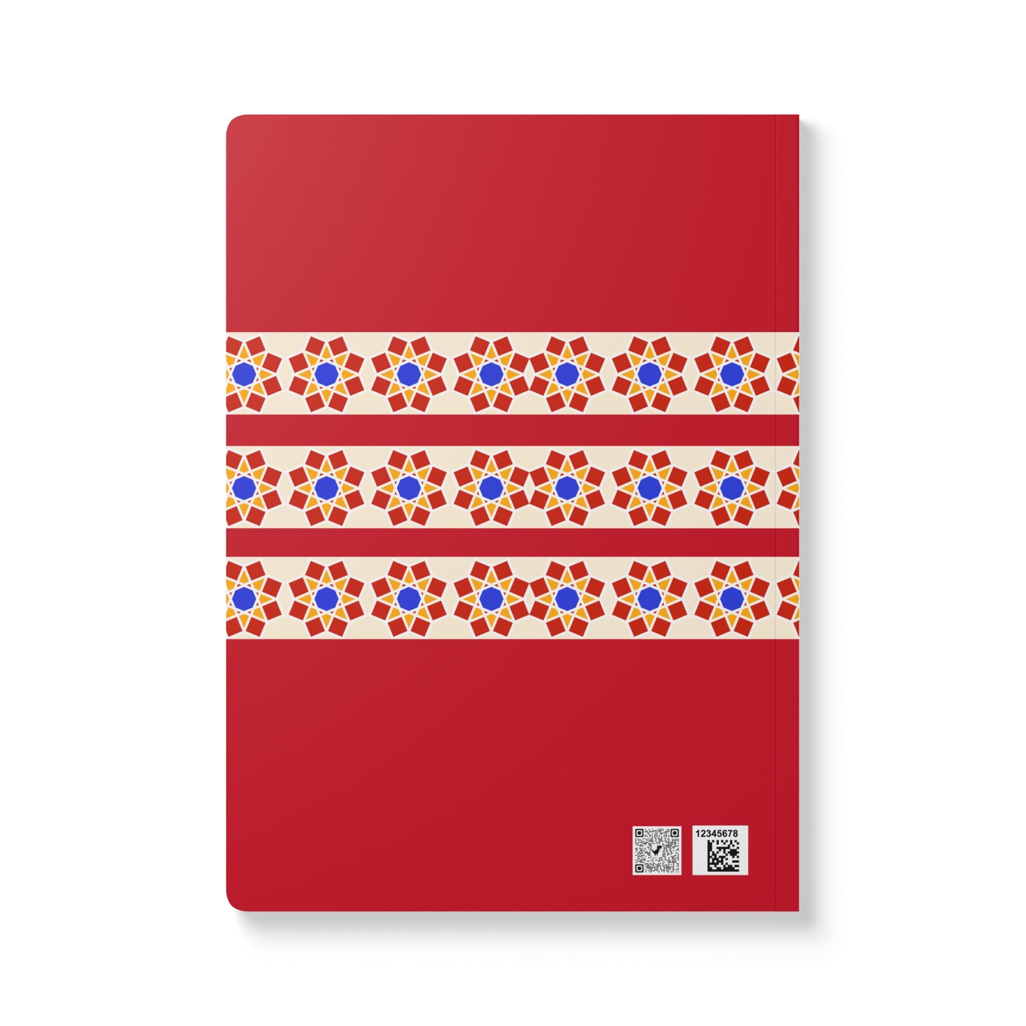 Geometric Pattern Print | Lined, Soft Cover Notebook