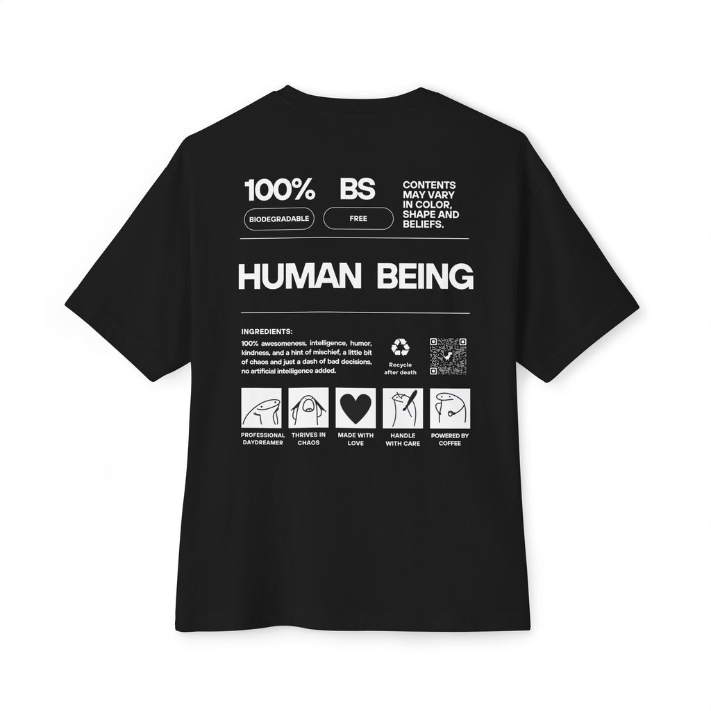 100% Human Being Graphic Tee | Relaxed Fit Cotton Shirt