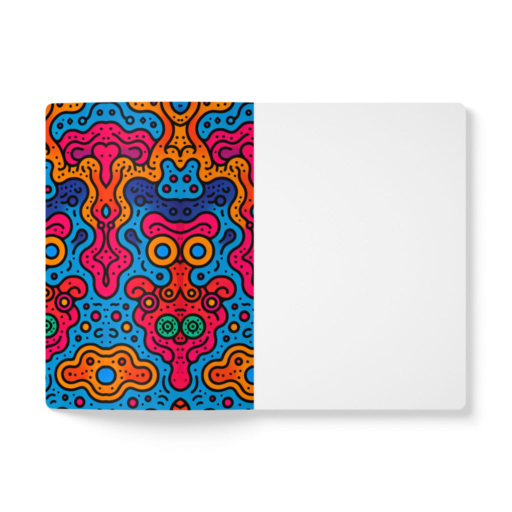 Doodle Print | Lined, Soft Cover Notebook