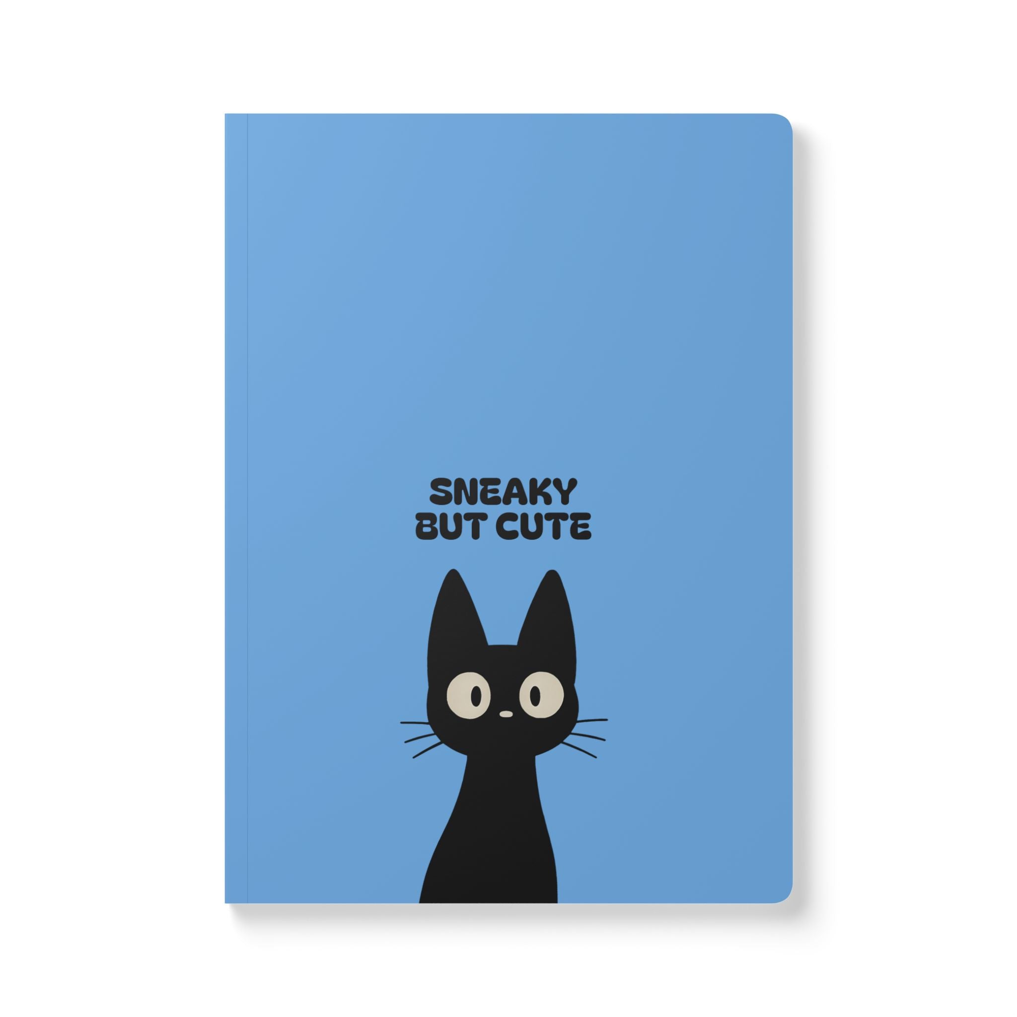 Cat Sneaky Print | Lined, Soft Cover Notebook,