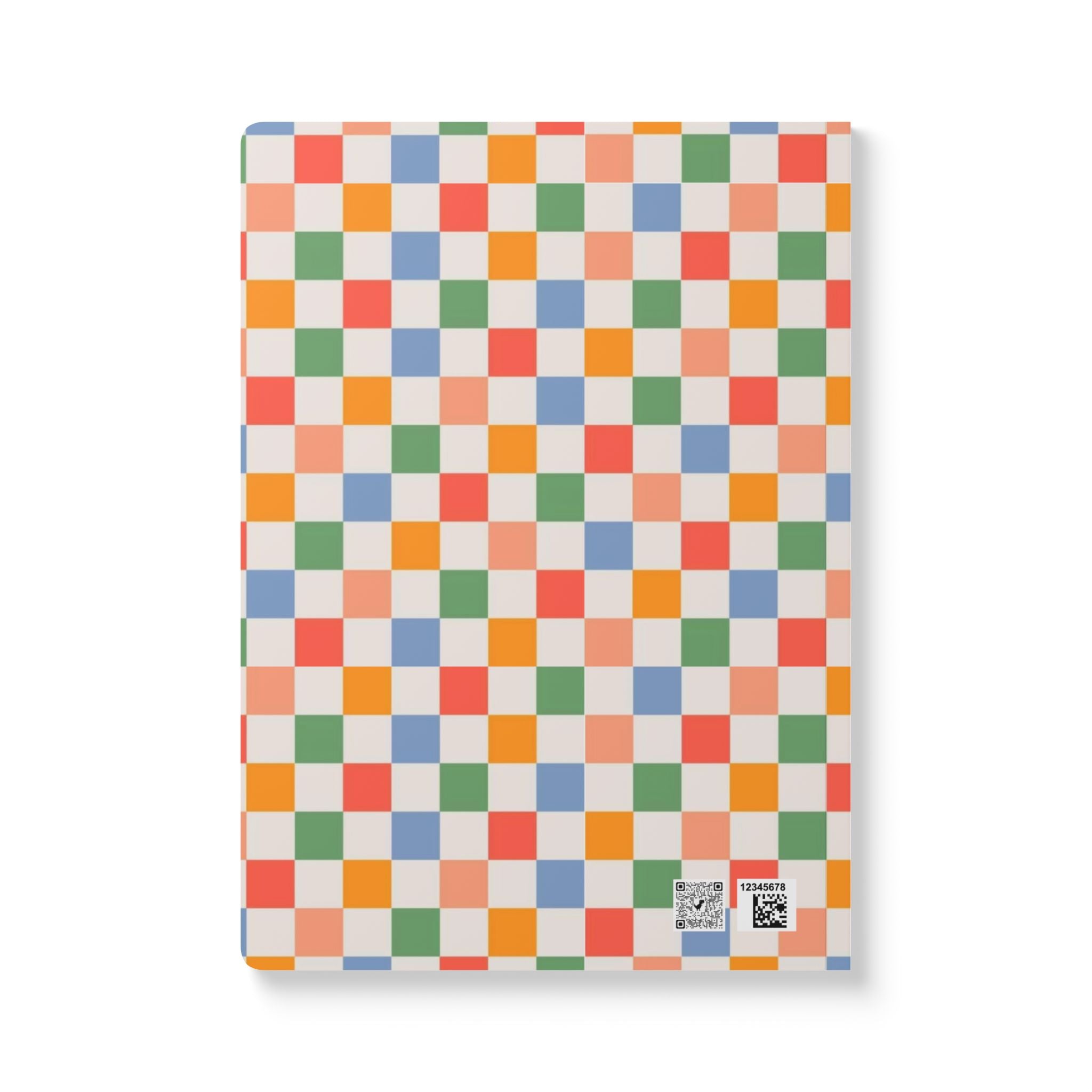 Plaid Pattern Print | Lined, Soft Cover Notebook