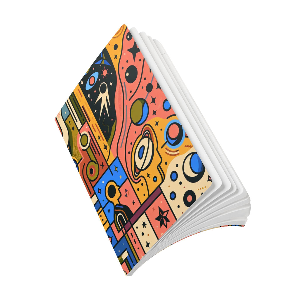 Space Art Pattern Print | Lined, Soft Cover Notebook