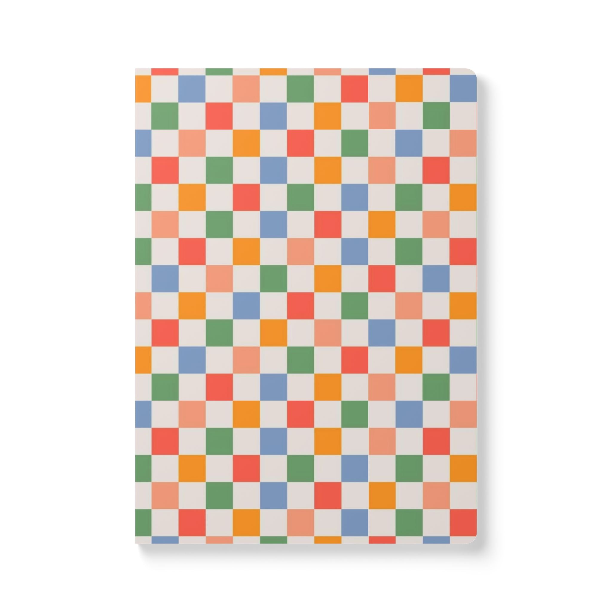 Plaid Pattern Print | Lined, Soft Cover Notebook