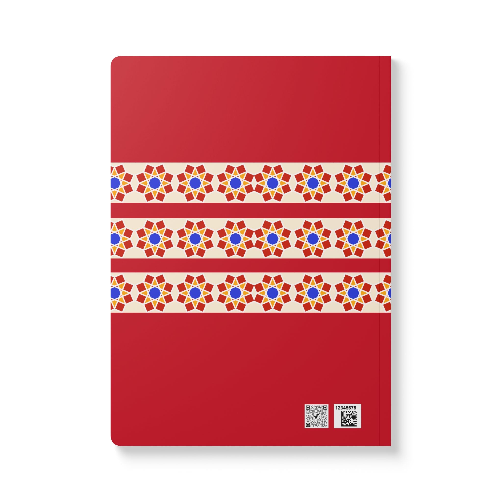 Geometric Pattern Print | Lined, Soft Cover Notebook