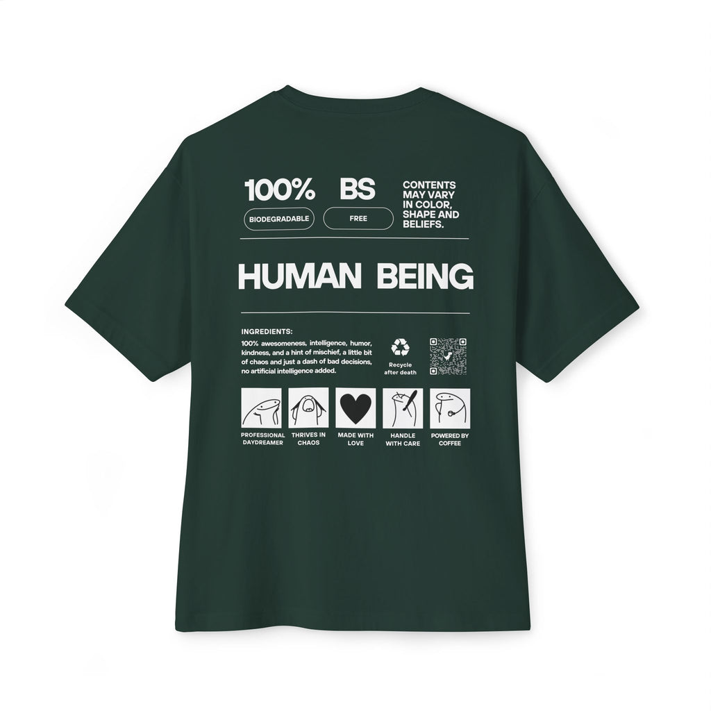 100% Human Being Graphic Tee | Relaxed Fit Cotton Shirt