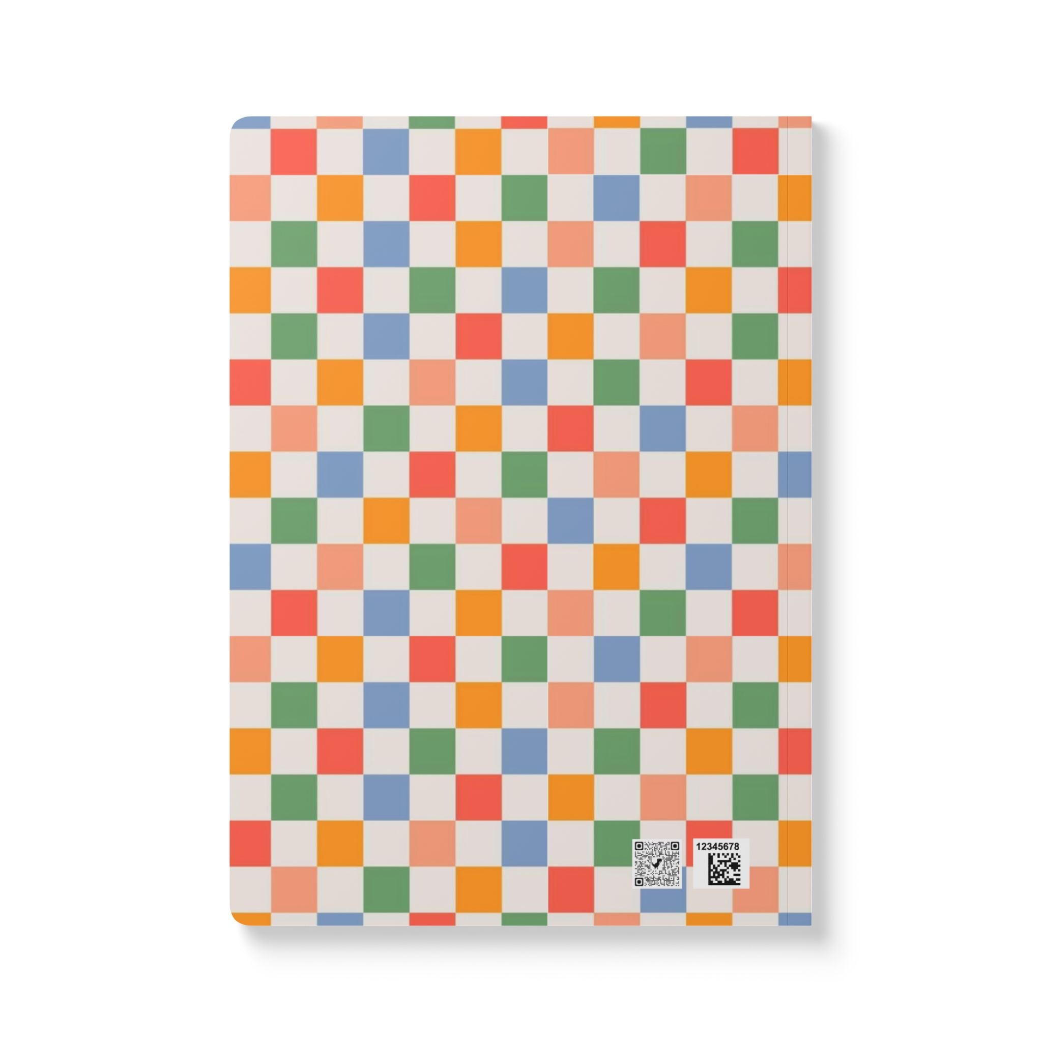 Plaid Pattern Print | Lined, Soft Cover Notebook