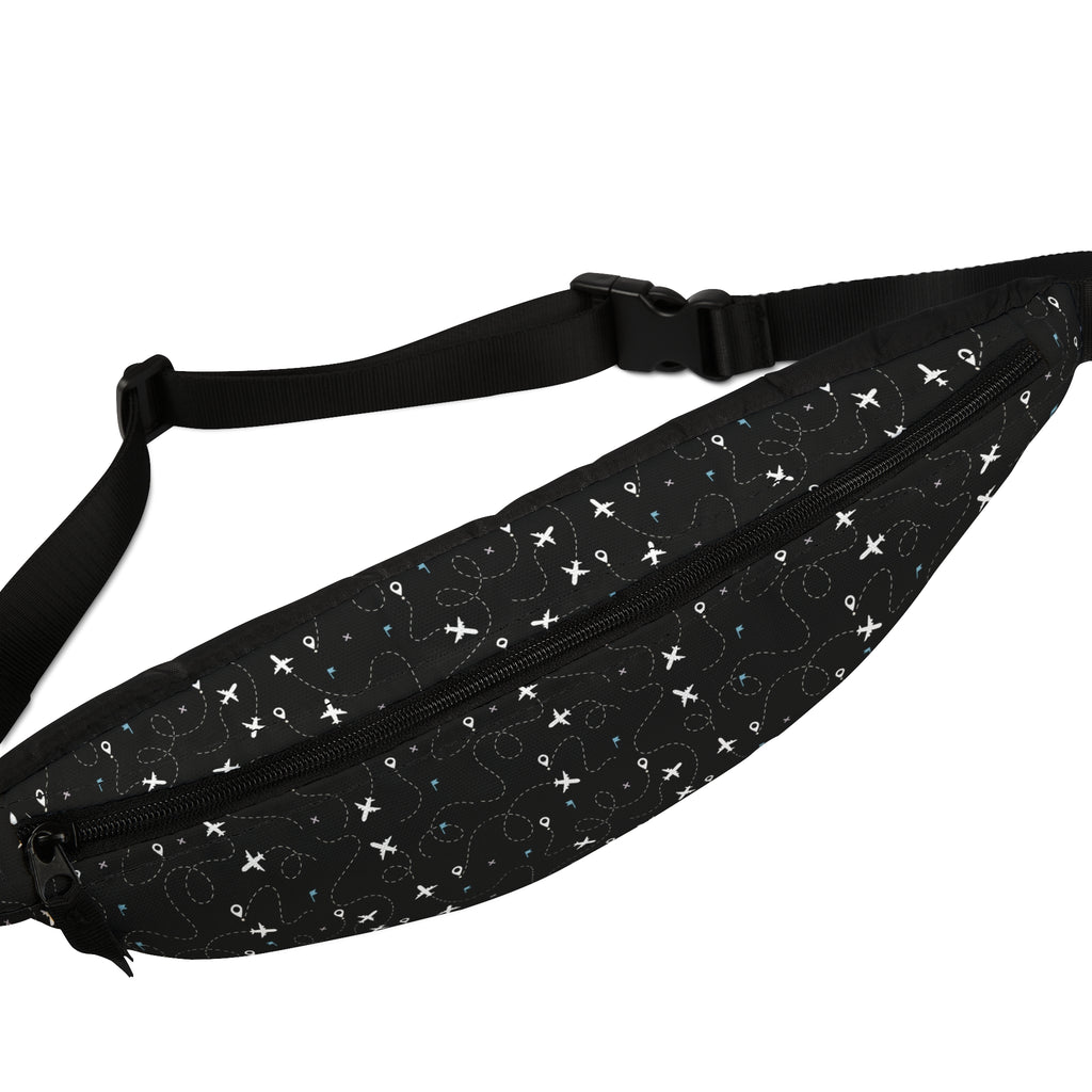 Plane Pattern Belt Bag | Stylish Crossbody Travel Waist Pack
