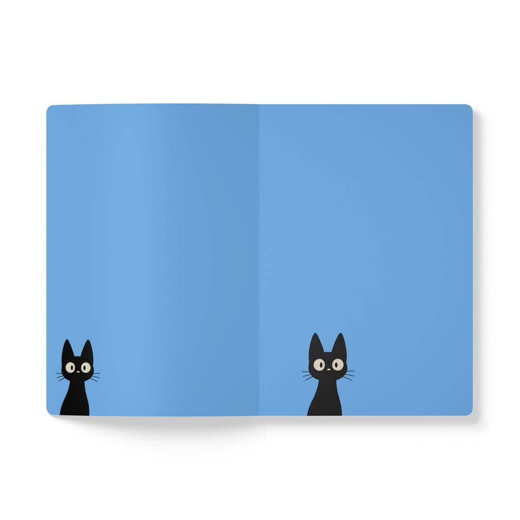 Cat Sneaky Print | Lined, Soft Cover Notebook,