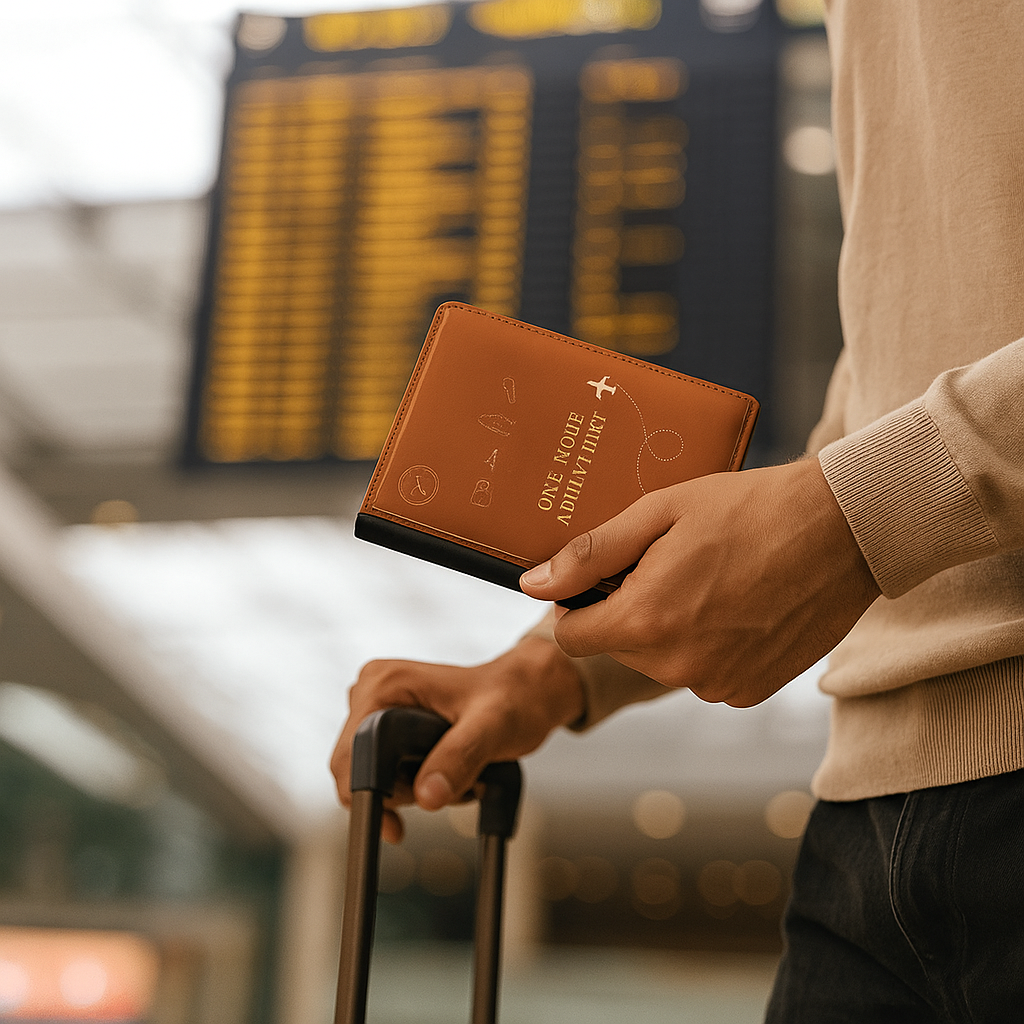 One More Adventure RFID Blocking Passport Holder | Faux Leather Passport Wallet