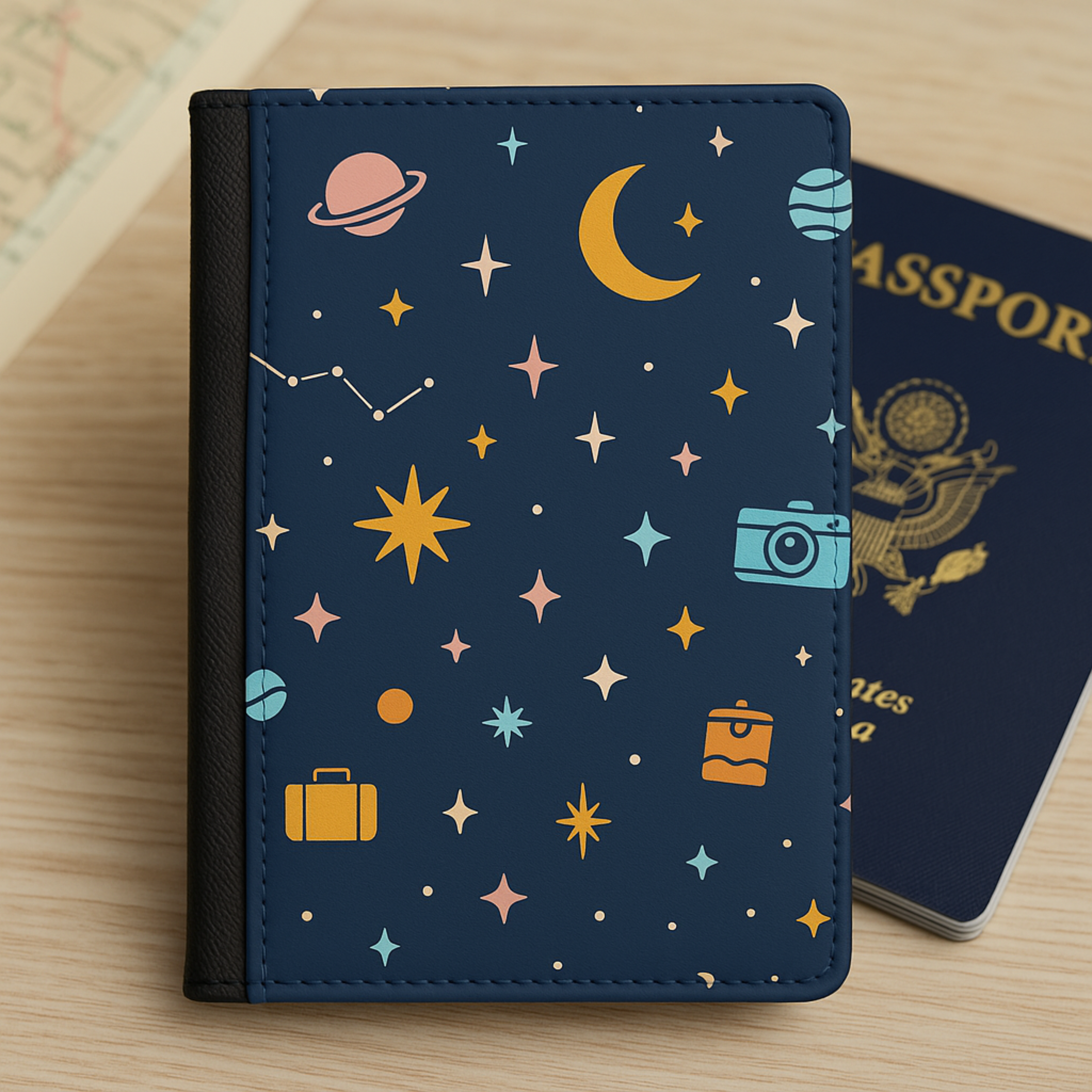 Starry Travel RFID Blocking Passport Wallet