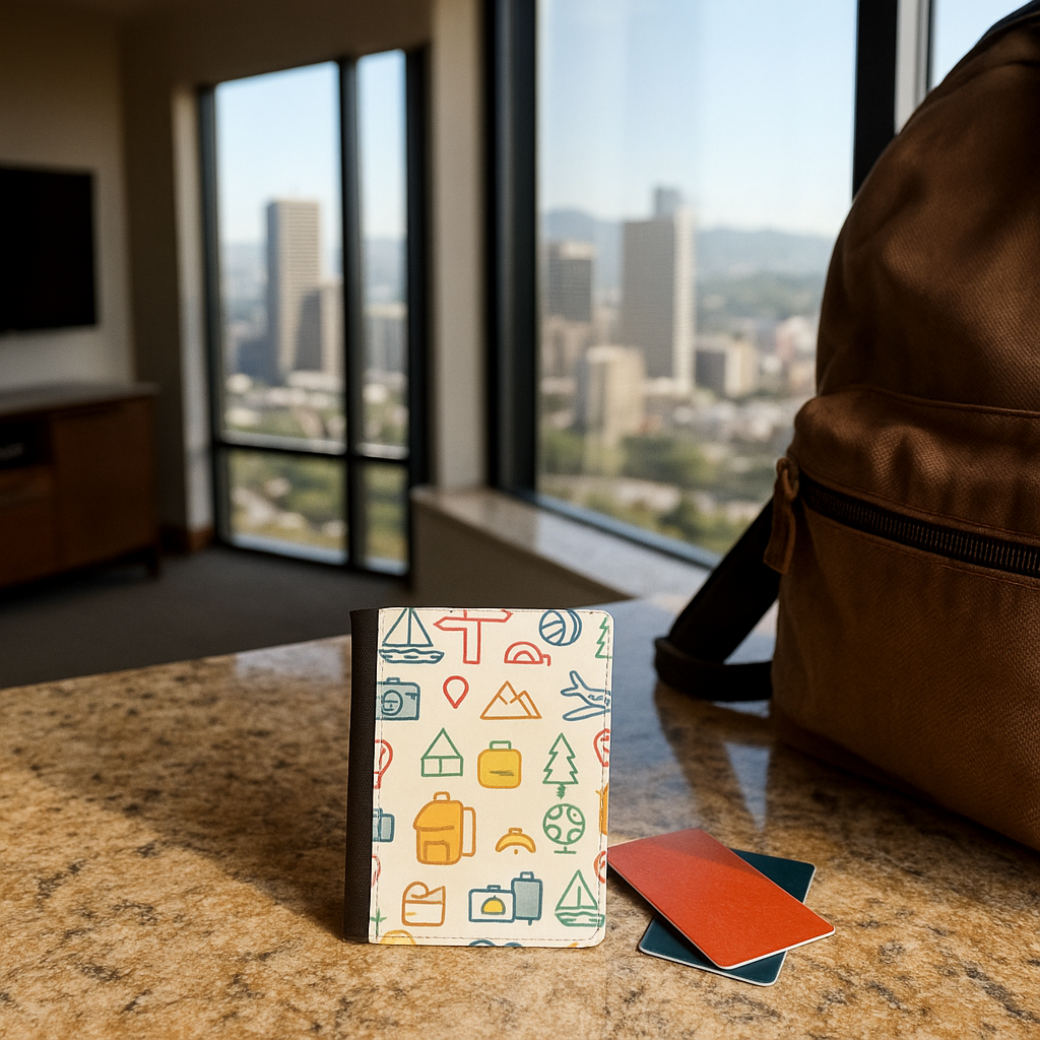 Retro Icons RFID Blocking Passport Wallet