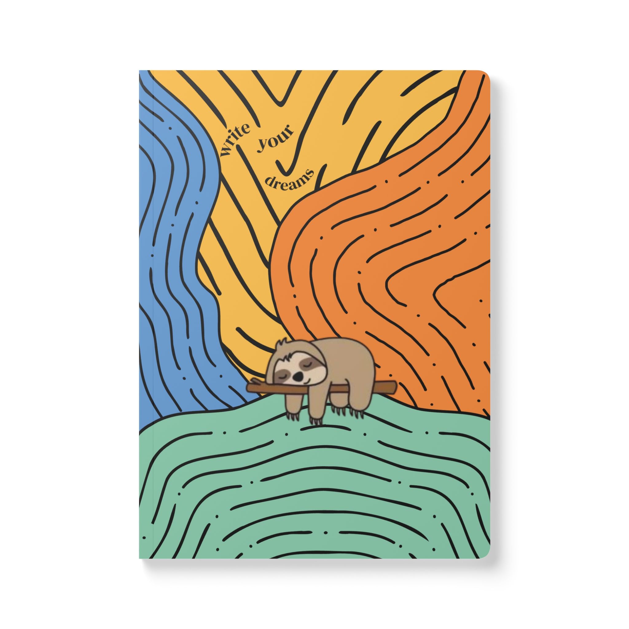 Sloth Dream Journal Print | Lined, Soft Cover Notebook