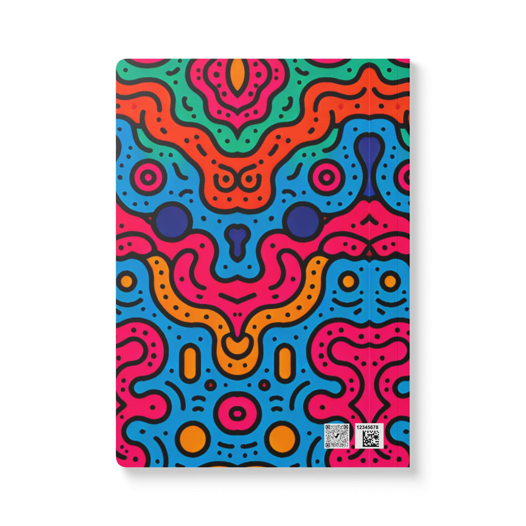 Doodle Print | Lined, Soft Cover Notebook