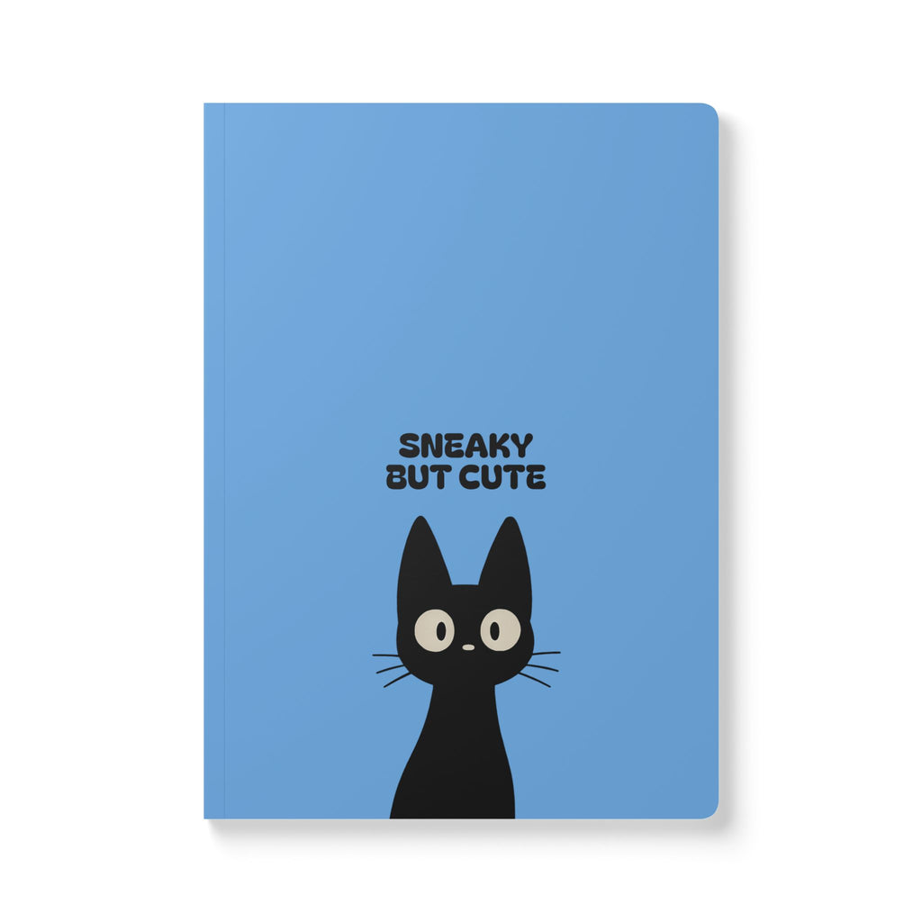 Cat Sneaky Print | Lined, Soft Cover Notebook,