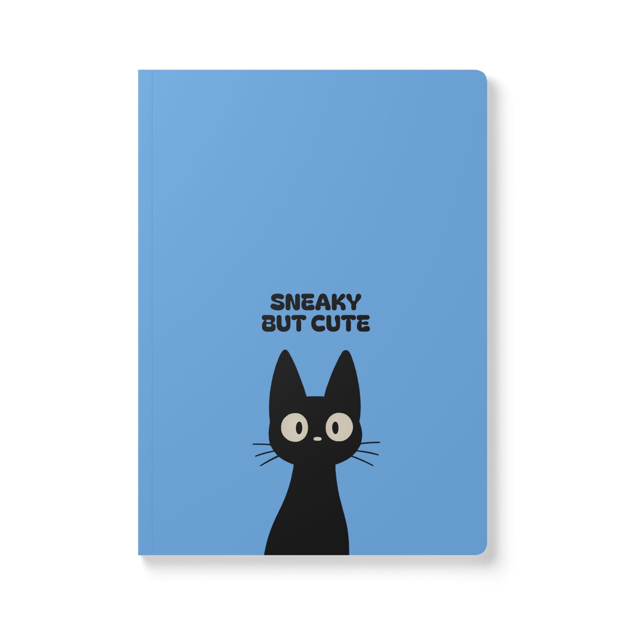 Cat Sneaky Print | Lined, Soft Cover Notebook,