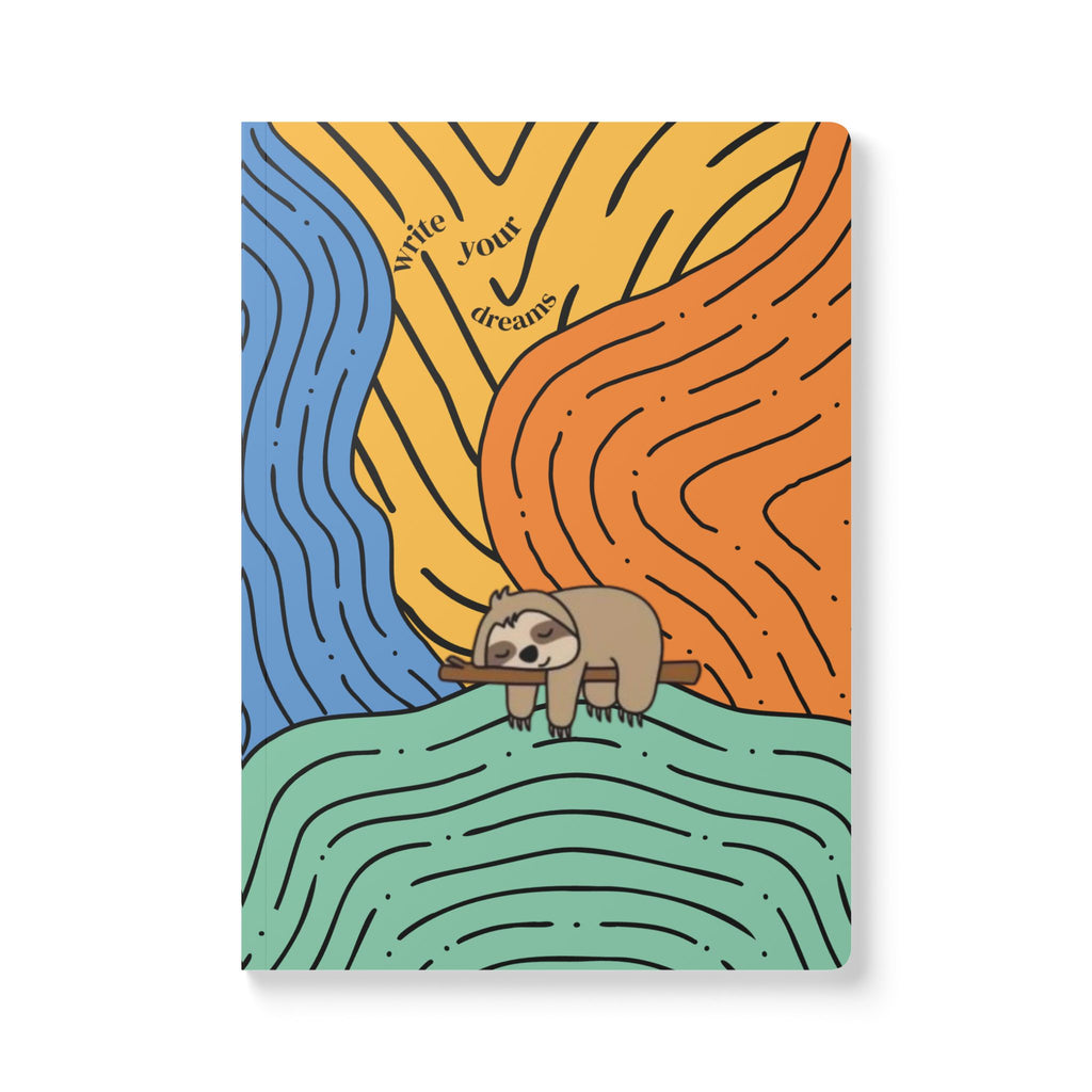 Sloth Dream Journal Print | Lined, Soft Cover Notebook