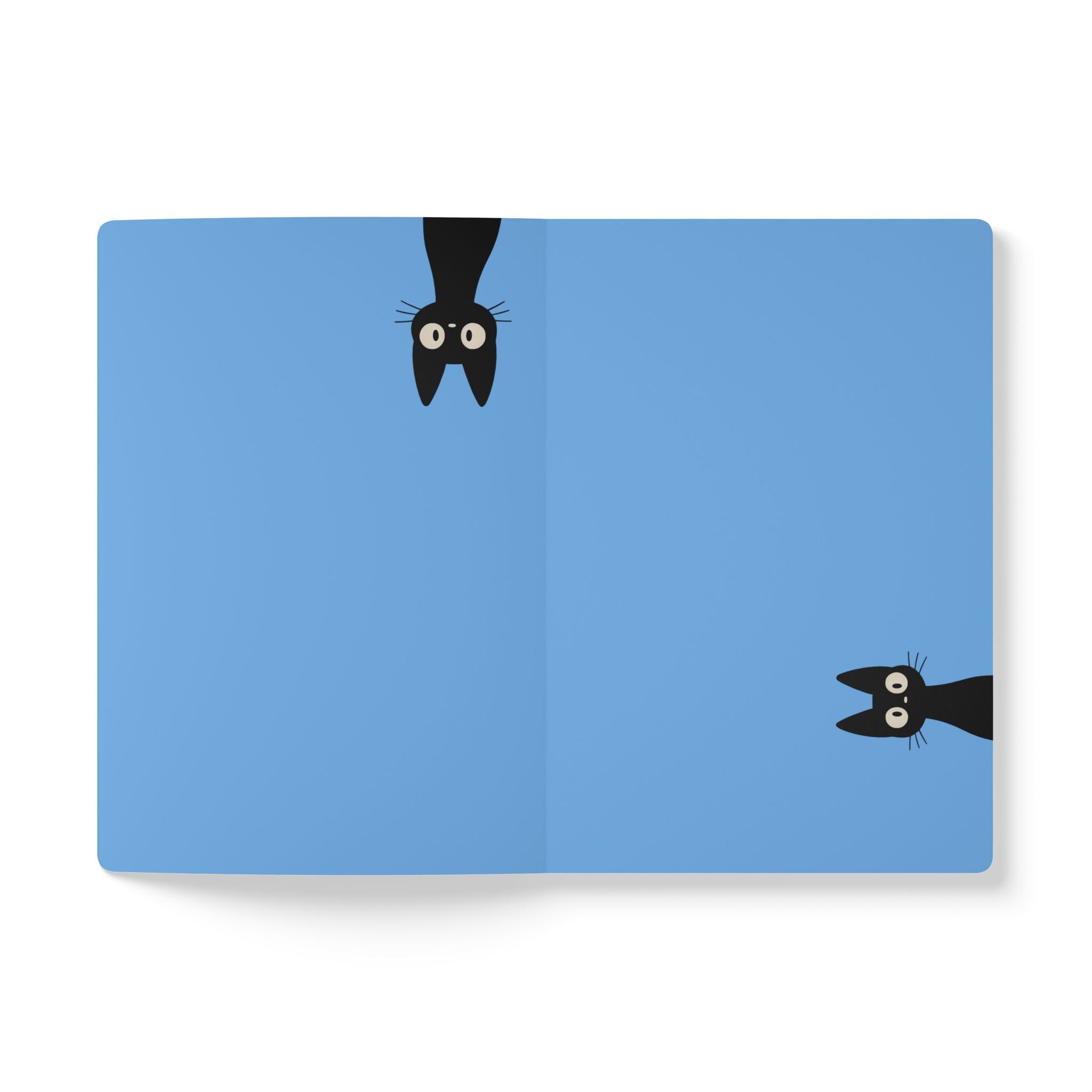 Cat Sneaky Print | Lined, Soft Cover Notebook,