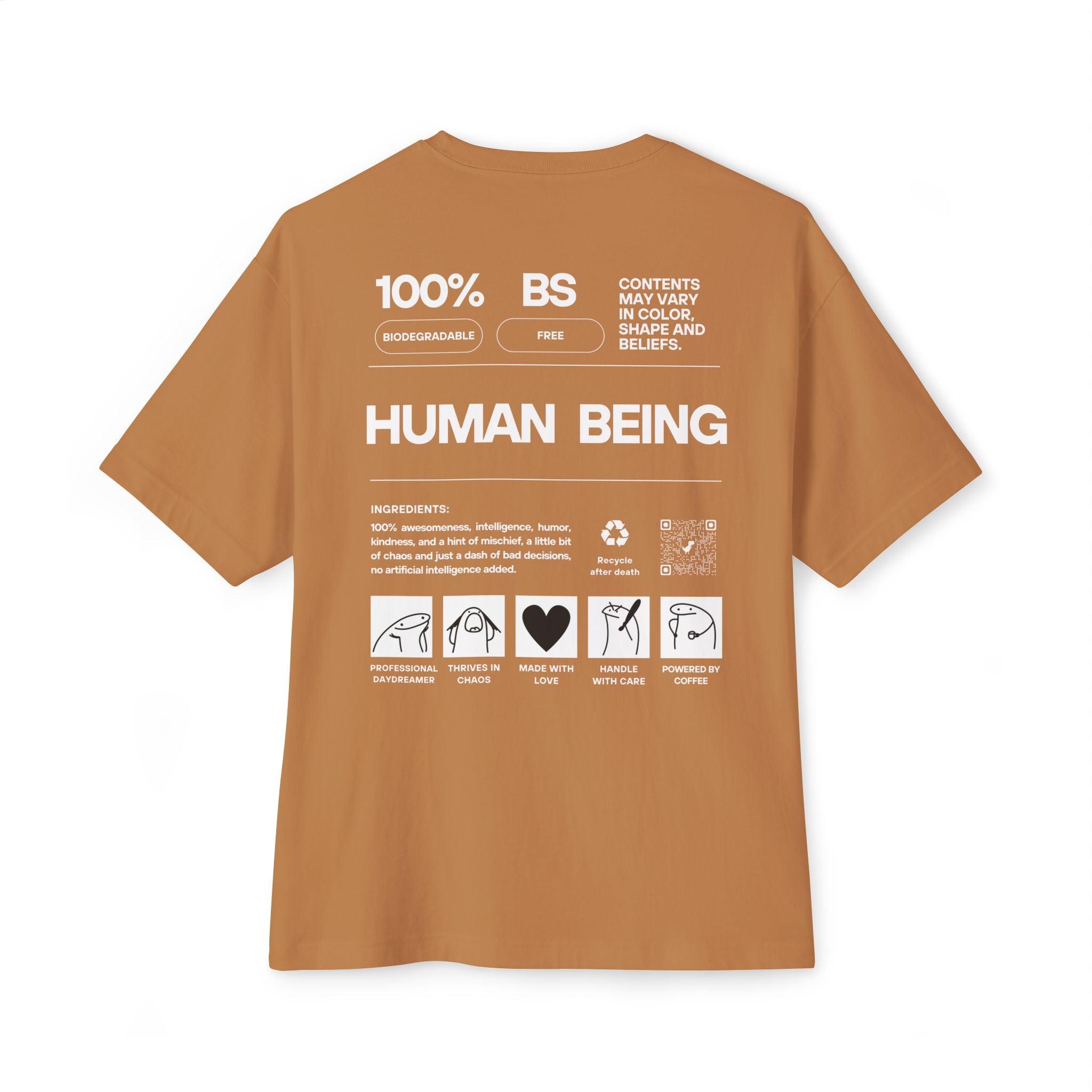 100% Human Being Graphic Tee | Relaxed Fit Cotton Shirt