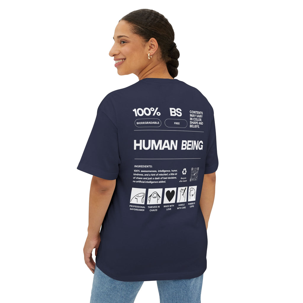 100% Human Being Graphic Tee | Relaxed Fit Cotton Shirt