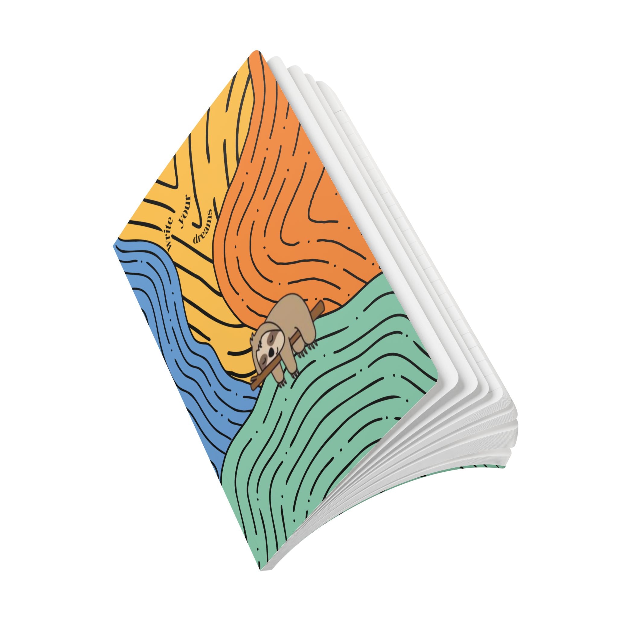 Sloth Dream Journal Print | Lined, Soft Cover Notebook