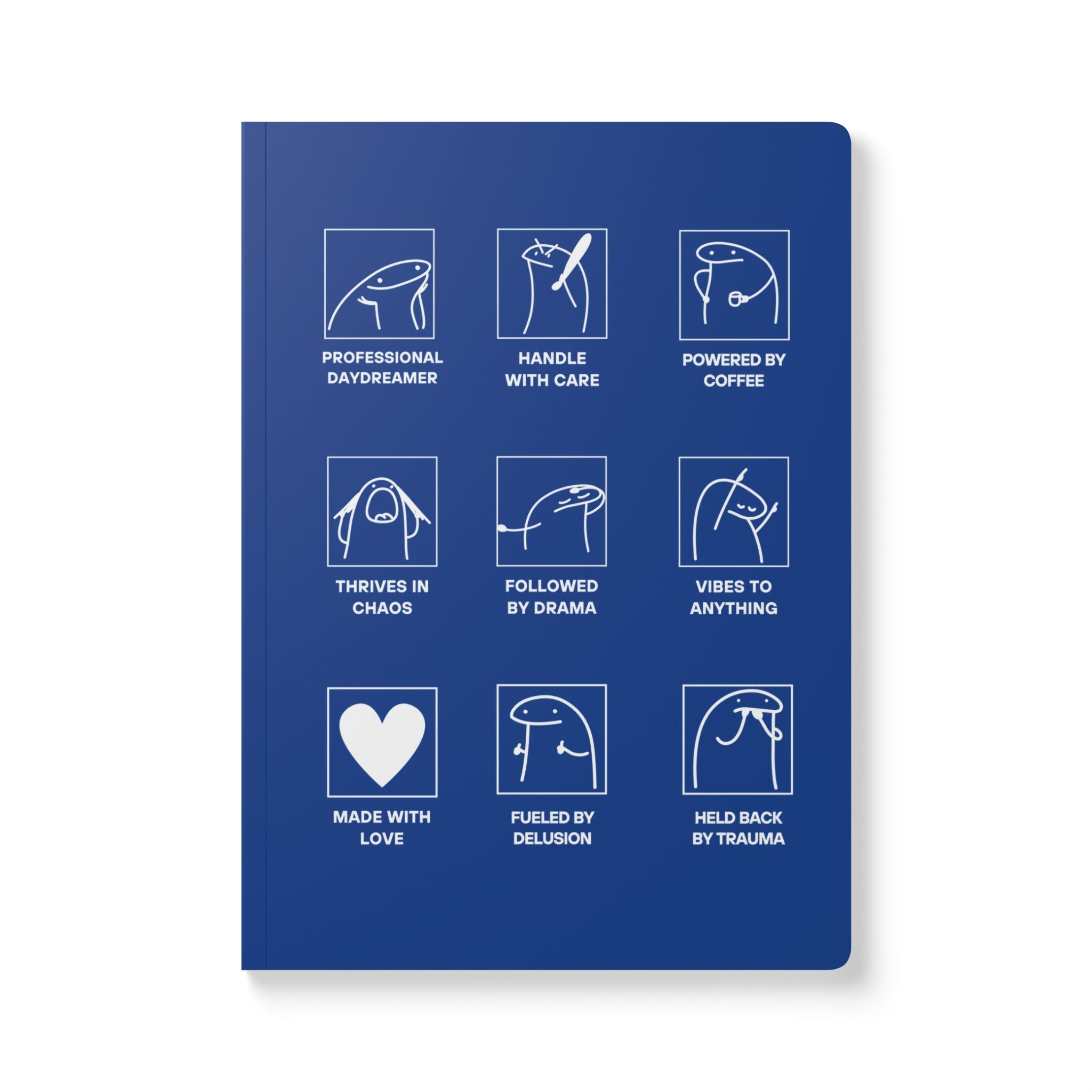 100% Human Journal Print | Lined, Soft Cover Notebook.