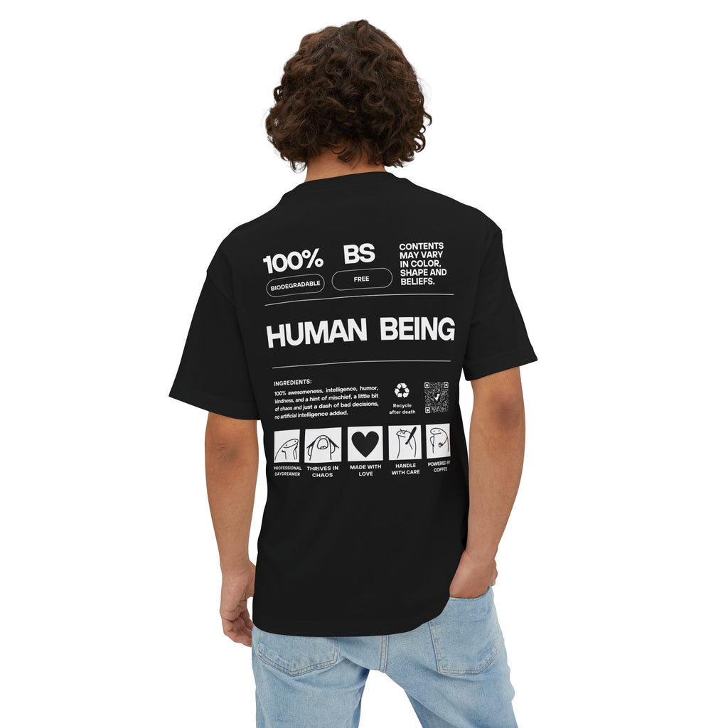 100% Human Being Graphic Tee | Relaxed Fit Cotton Shirt