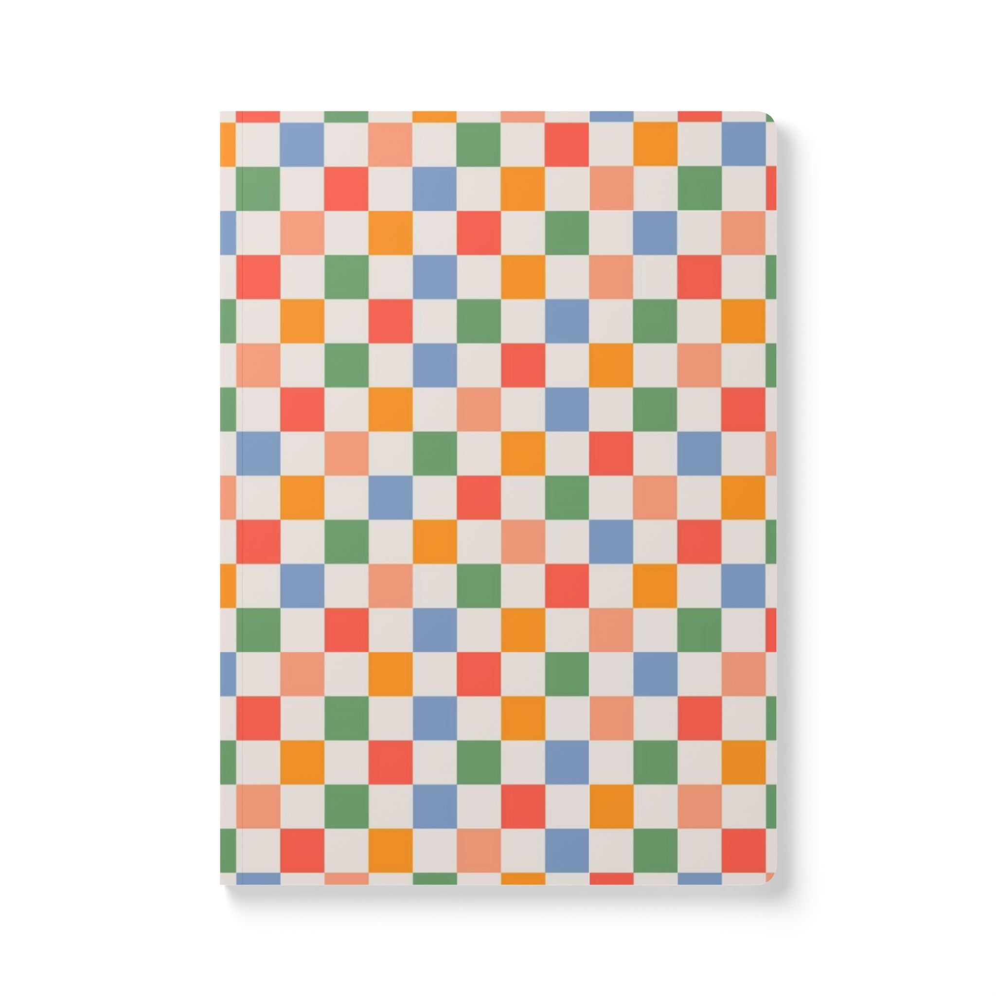 Plaid Pattern Print | Lined, Soft Cover Notebook