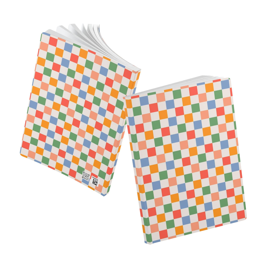 Plaid Pattern Print | Lined, Soft Cover Notebook