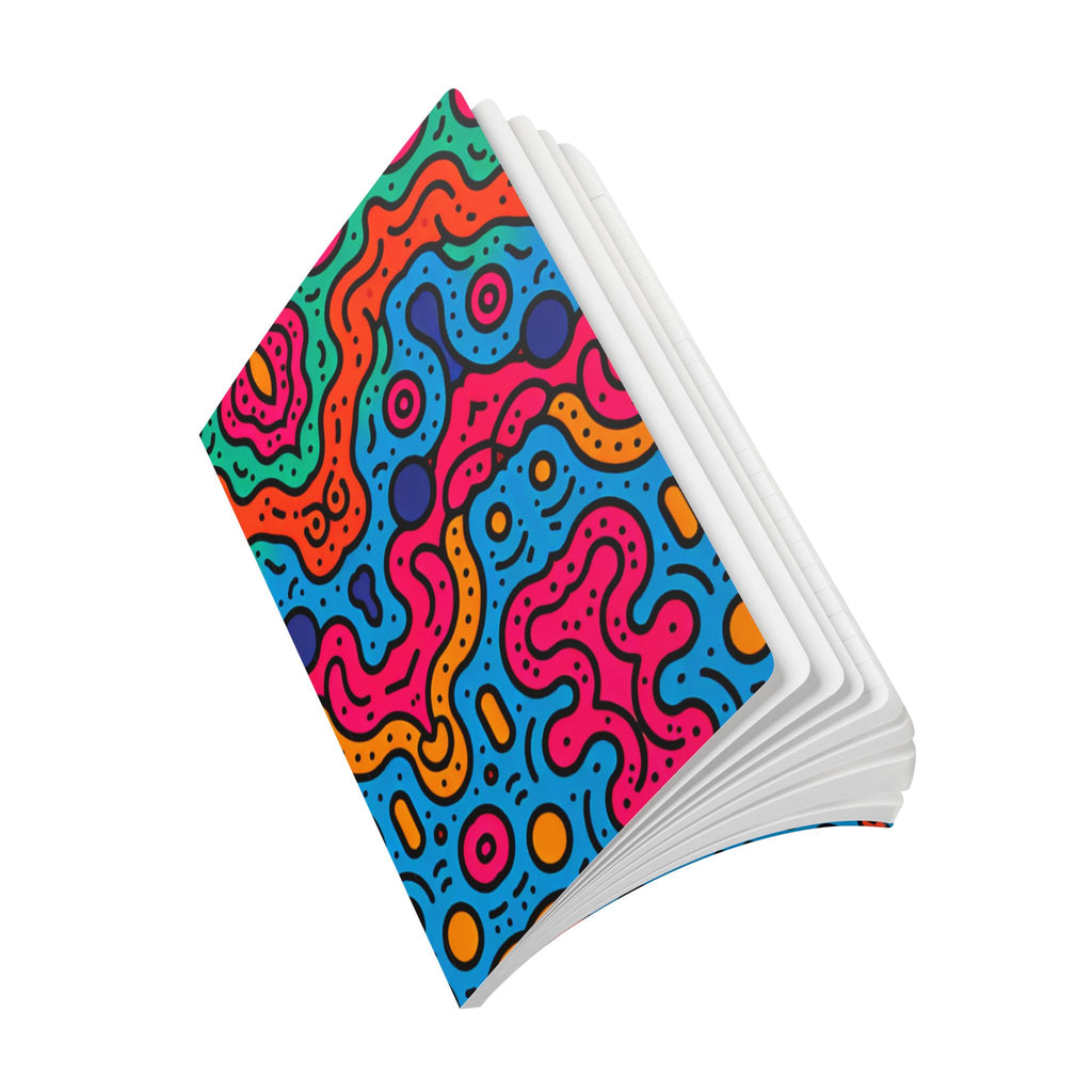 Doodle Print | Lined, Soft Cover Notebook