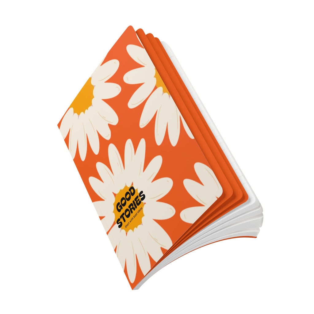 Good Stories Yellow Flower  Print | Lined, Soft Cover Notebook