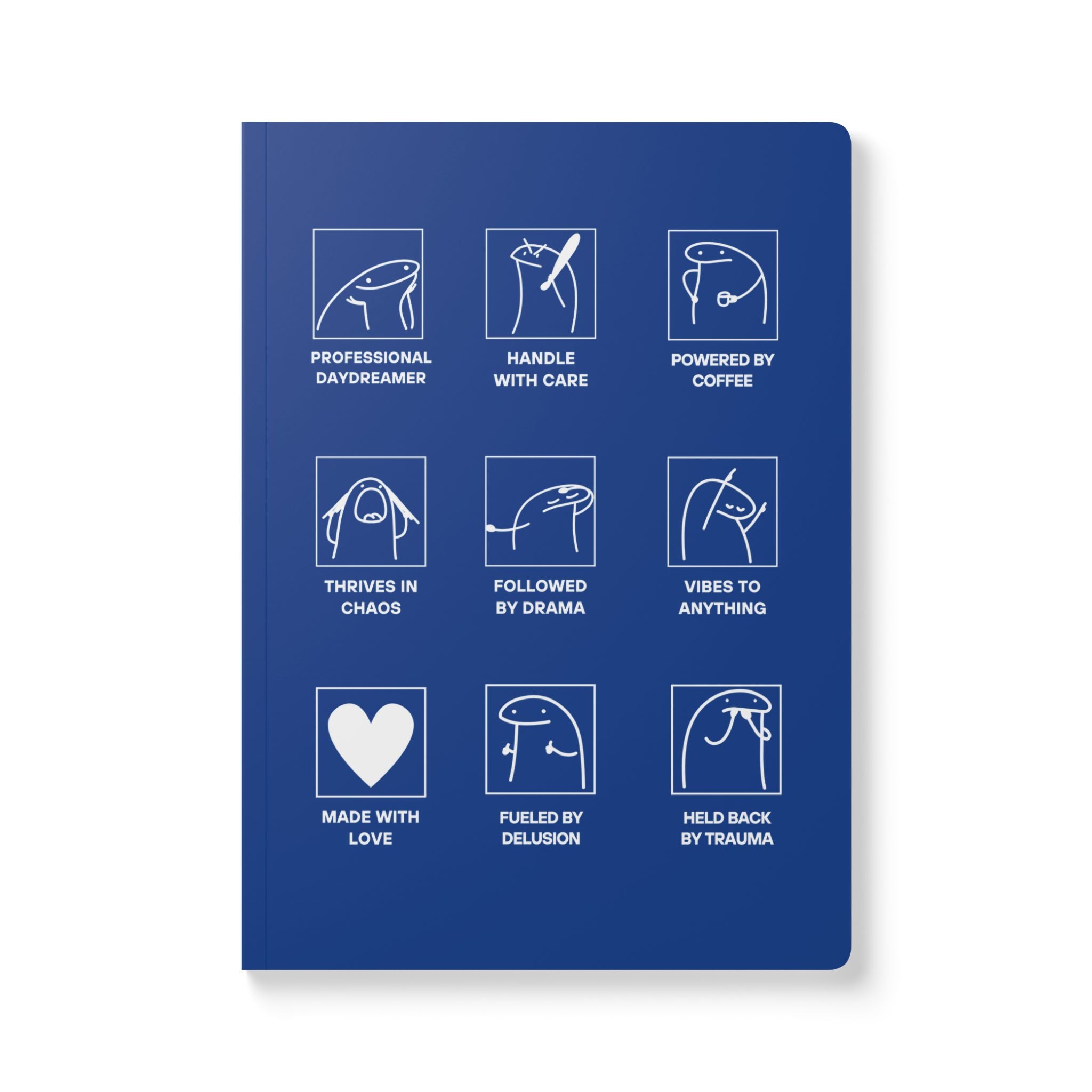 100% Human Journal Print | Lined, Soft Cover Notebook.